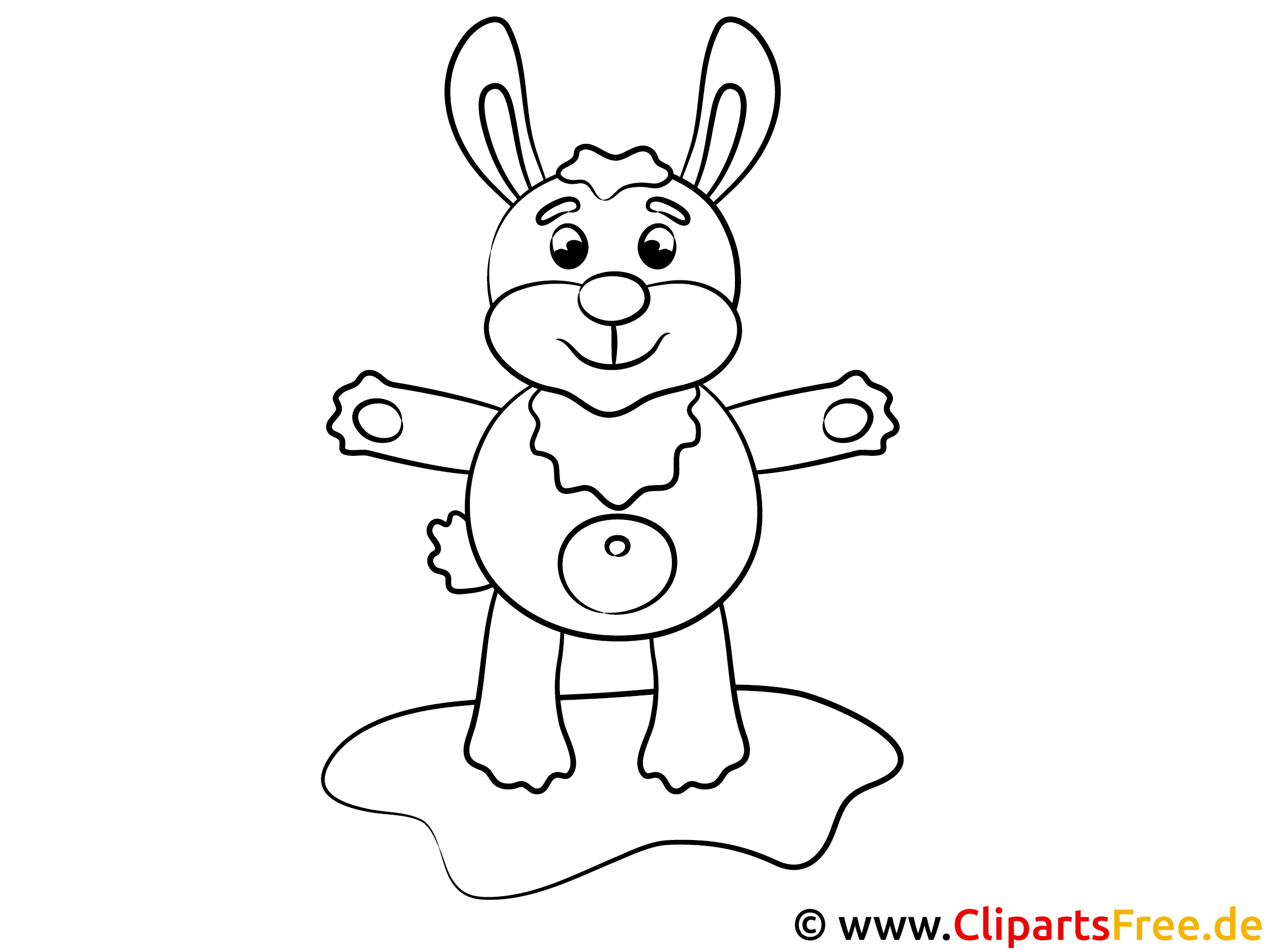 hase ausmalbild zum drucken