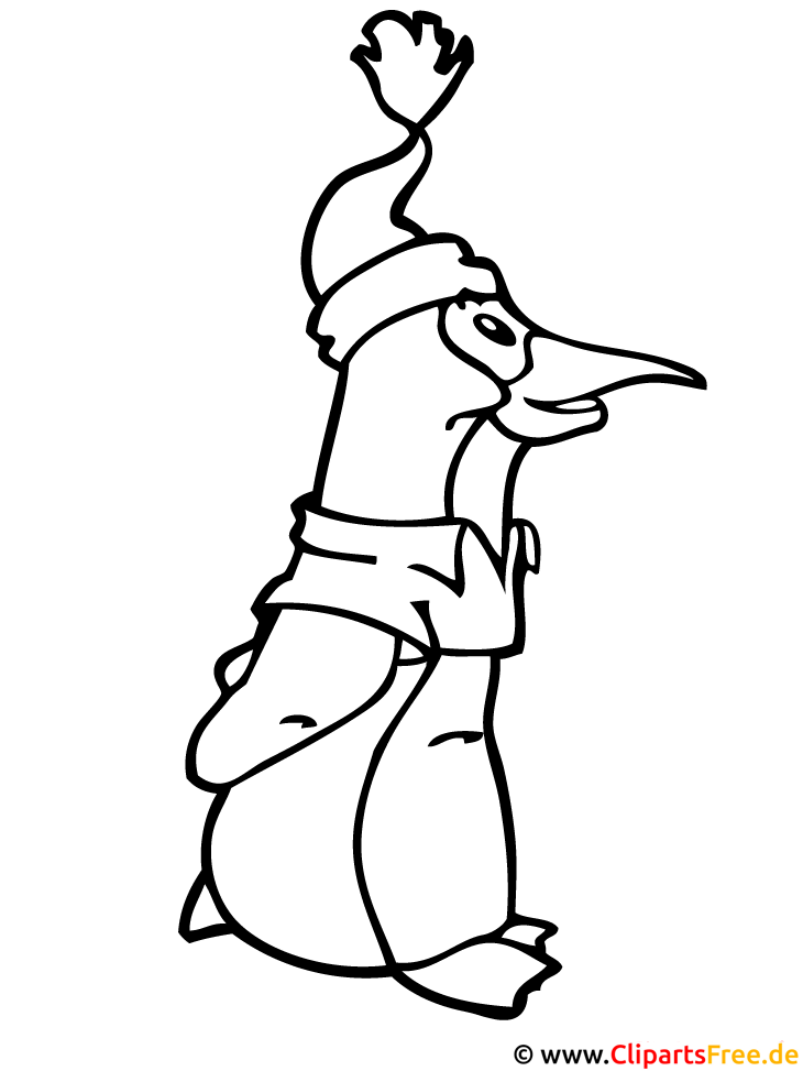Ausmalbilder Zu Weihnachten Pinguin Ausmalbild