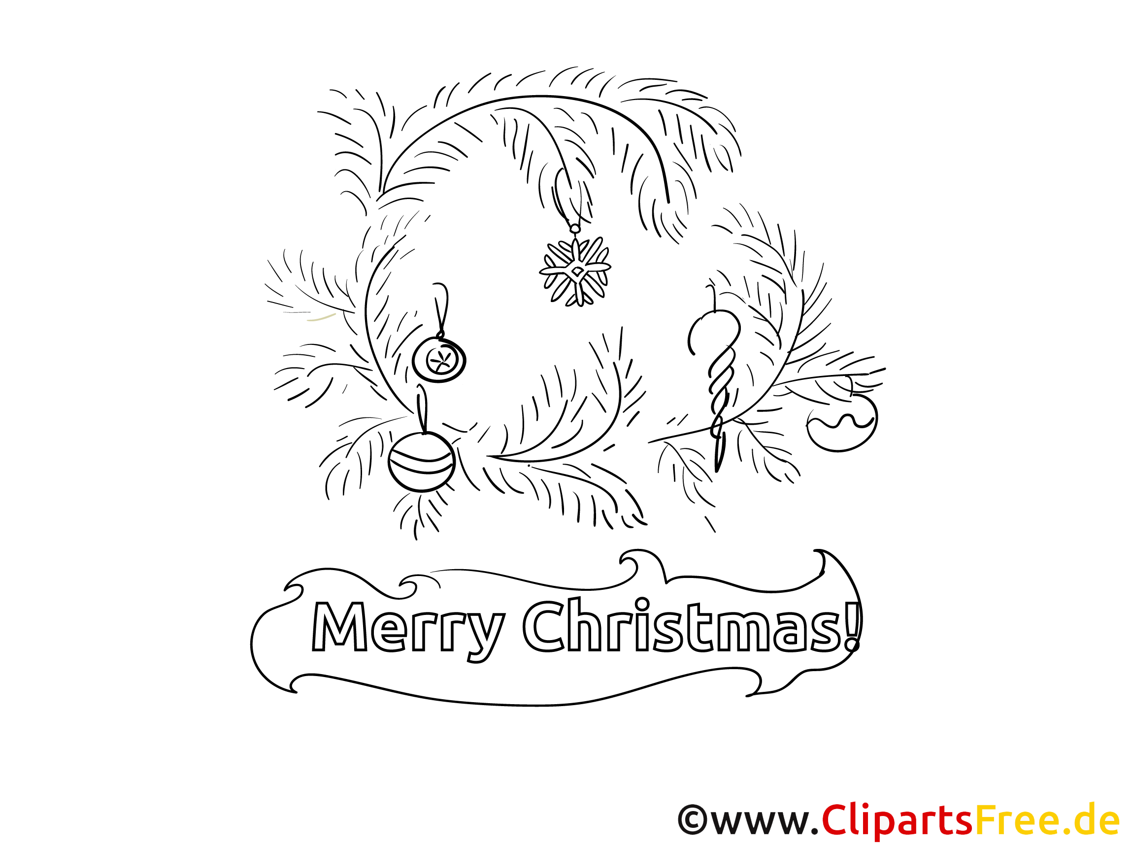 Merry Christmas Picture to color