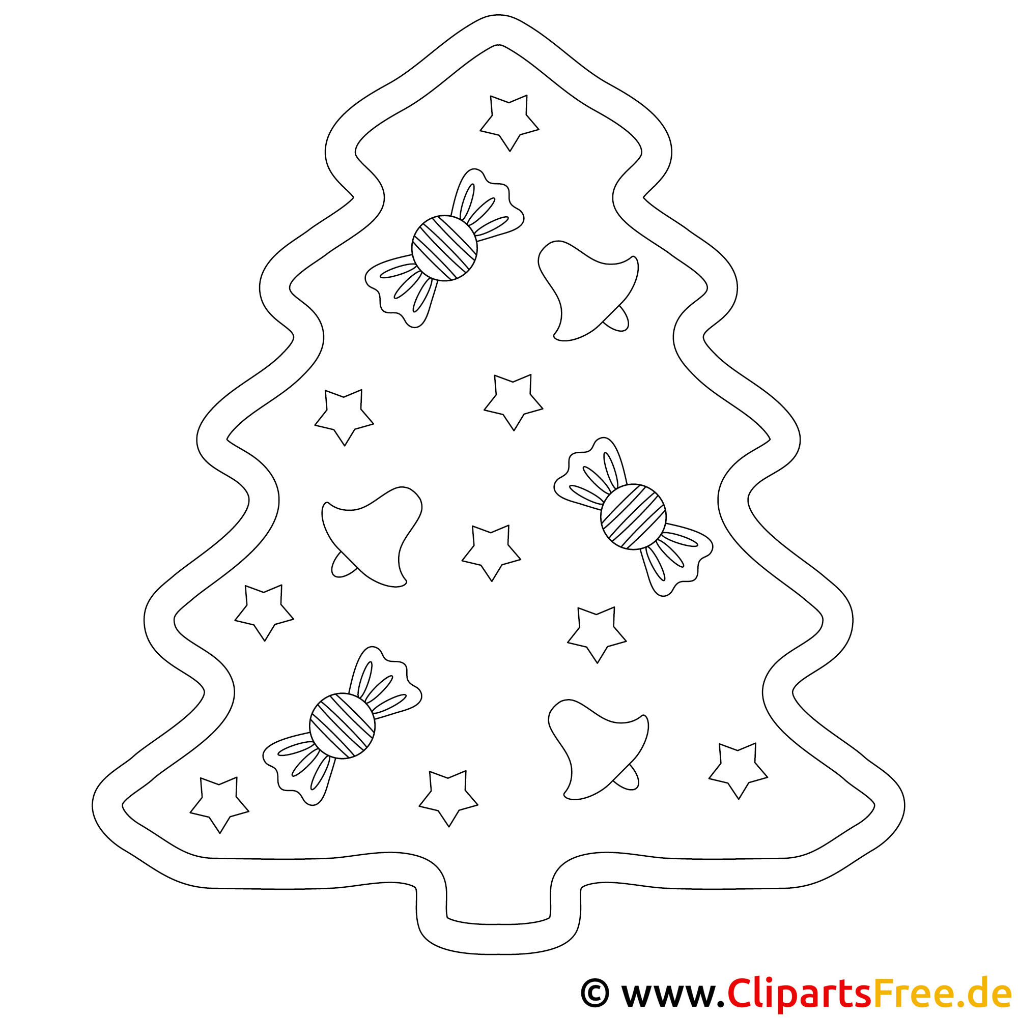 weihnachtsbaum ausmalbild zu weihnachten