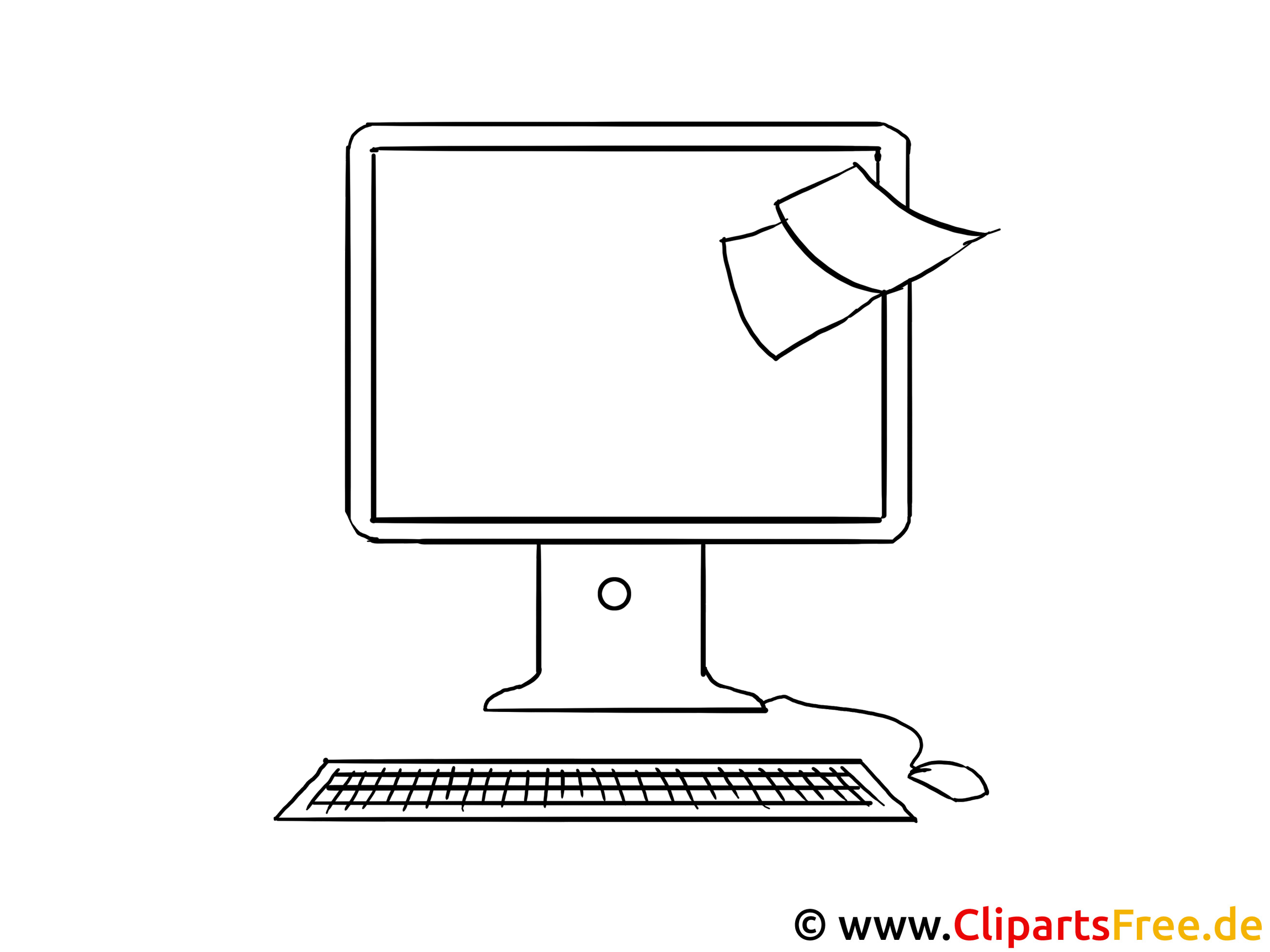 Computer Notizen Bilder zum Ausmalen