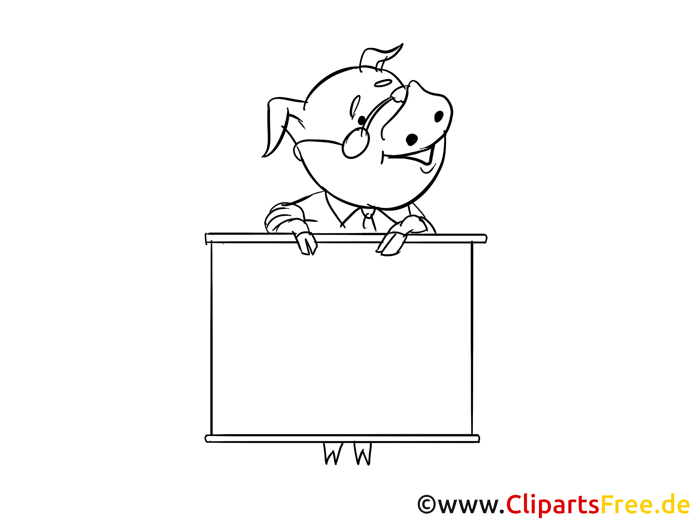 Schwein Mit Der Tafel Bilder Zum Ausmalen