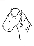 Väritys sivu hevonen